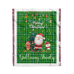 Personalized Gift Tartan Plaid Blanket Clan Galloway Hunting With Funny Santa Snowman Reindeer Merry Christmas Fleece Blanket, Christmas Blanket, Plaid Blanket, Tartan Blanket,Scottish Blanket