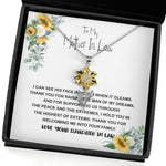 Sunflower Pendant Necklace - Mother-In-Law Necklace, Mother In Law Necklace Gift - Man Of My Dream Necklace From Your Daughter In Law