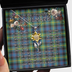To My Beautiful Soulmate Sunflower Necklace In Your Eyes I Have Found My Home Clan Watson Ancient Tartan Jewelry For Girlfriend