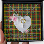 Gift For My Beautiful Girlfriend Necklace Valentine Necklace Clan MacMillan Tartan Cross Dancing Necklace Scottish Tartan Jewelry