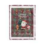 Personalized Gift Tartan Plaid Blanket Clan MacGregor Hunting Ancient With Funny Santa Snowman Reindeer Merry Christmas Fleece Blanket, Home Living Room, Plaid Blanket, Tartan Blanket, Scottish Blanket, Buffalo fleece blanket, Christmas Blanket