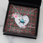 Sea Turtle Necklace Gift for My Beautiful Girlfriend Valentines Necklace Clan Cumming Hunting Modern Tartan Blue Turtle Necklace