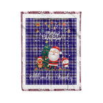Personalized Gift Tartan Plaid Blanket Clan Allardice With Funny Santa Snowman Reindeer Merry Christmas Fleece Blanket, Home Living Room, Plaid Blanket, Tartan Blanket, Scottish Blanket, Buffalo fleece blanket, Christmas Blanket