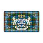 Doormat - Welcome Mat Scottish Fletcher of Dunan Clan Badge Tartan Door Mat, Plaid Doormat