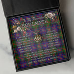 To My Beautiful Soulmate Necklace In Your Eyes I Have Found My Home Clan Cameron Of Erracht Modern Tartan Crown Pendant Necklace