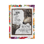 Scotstee Shop - Personalized gift letter to My Son from Dad fleece blanket