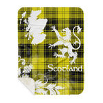 Sherpa Blanket - Tartan Blanket Thistle and Lion Scottish Clan MacLachlan Yellow Plaid Blanket, plaid sherpa blanket queen,purple sherpa blanket,queen sherpa blanket,queen size sherpa blanket,red sherpa blanket,scottish tartan blankets,sherpa blanket,sherpa christmas blanket