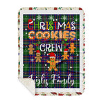 Personalized Gift Tartan Plaid Blanket Clan Inglis With Christmas Cookie Baking Crew Christmas Gift Sherpa Blanket, tartan sherpa blanket,buffalo plaid sherpa blanket,christmas sherpa blanket,Christmas Throw Blanket,green plaid sherpa blanket,green sherpa blanket