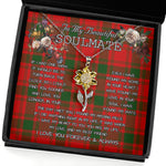 To My Beautiful Soulmate Sunflower Necklace In Your Eyes I Have Found My Home Clan MacQuarrie Tartan Jewelry For Girlfriend, Tartan Sunflower Pendant Necklace, Scottish Tartan Jewelry, valentine necklace, necklace girlfriend, necklace for wife, cute necklaces for girlfriend, jewelry for girlfriend, to my soulmate necklace, to my future wife necklace
