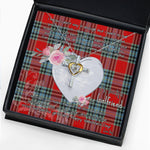 Gift For My Beautiful Girlfriend Necklace Valentine Necklace Clan MacLeay Tartan Cross Dancing Necklace Scottish Tartan Jewelry