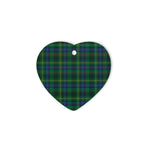 Stewart Hunting Modern Tartan Heart Ornaments, Christmas Tree Ornament, Plaid Christmas Ornaments, Ceramic Heart Christmas Tree Decoration, Christmas Ornament, Plaid Ornament, Tartan Ornament, Buffalo Plaid Ornament