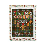 Personalized Gift Tartan Plaid Blanket Clan Brisbane With Christmas Cookie Baking Crew Christmas Gift Blanket, Plaid Blanket, Christmas Fleece Blanket, Christmas Blanket, Tartan Blanket, Scottish Blanket, Scotland Blanket, Family Name Blanket, Custom Blanket, Personalized Blanket