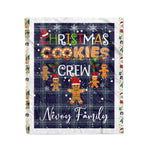 Personalized Gift Tartan Plaid Blanket Clan Nevoy With Christmas Cookie Baking Crew Christmas Gift Blanket, Plaid Blanket, Christmas Fleece Blanket, Christmas Blanket, Tartan Blanket, Scottish Blanket, Scotland Blanket, Family Name Blanket, Custom Blanket, Personalized Blanket