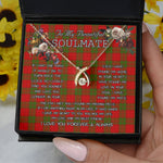 To My Beautiful Soulmate Necklace In Your Eyes I Have Found My Home Clan Dewar Tartan Wishbone Dancing Necklace