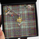 To My Beautiful Soulmate Sunflower Necklace In Your Eyes I Have Found My Home Clan MacAndrew Tartan Jewelry For Girlfriend