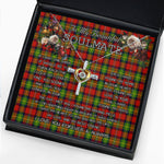 To My Beautiful Soulmate Necklace In Your Eyes I Have Found My Home Clan Fullarton Tartan Cross Dancing Necklace