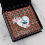 Sea Turtle Necklace Gift for My Beautiful Girlfriend Valentines Necklace Clan Fullerton Tartan Blue Turtle Necklace