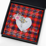 Gift For My Beautiful Girlfriend Necklace Valentine Necklace Clan Abernethy Tartan Cross Dancing Necklace Scottish Tartan Jewelry