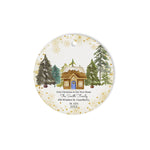 Scotstee Shop - First Christmas In Our New Home Ornament Personalize Name Family Snowflake Our First Christmas in our new home Ceramic Ornament