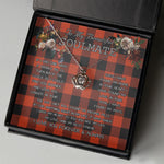 To My Beautiful Soulmate Necklace In Your Eyes I Have Found My Home Clan Rob Roy MacGregor Ancient Tartan Crown Pendant Necklace