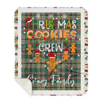 Personalized Gift Tartan Plaid Blanket Clan Craig Ancient With Christmas Cookie Baking Crew Christmas Gift Sherpa Blanket, tartan sherpa blanket,buffalo plaid sherpa blanket,christmas sherpa blanket,Christmas Throw Blanket,green plaid sherpa blanket,green sherpa blanket