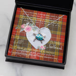 Sea Turtle Necklace Gift for My Beautiful Girlfriend Valentines Necklace Clan Buchanan Old Set Weathered Tartan Blue Turtle Necklace