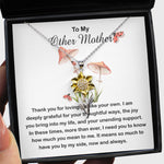 Sunflower Pendant Necklace - Bonus Mom Necklace, Other Mother Neckalce, Gift For Bonus Mom Second Mom Necklace