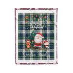 Personalized Gift Tartan Plaid Blanket Clan Gordon Dress Ancient With Funny Santa Snowman Reindeer Merry Christmas Fleece Blanket, Christmas Blanket, Plaid Blanket, Tartan Blanket,Scottish Blanket