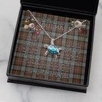 Sea Turtle Necklace To My Beautiful Soulmate Necklace In Your Eyes I Have Found My Home Clan Ferguson Weathered Tartan Blue Turtle Necklace