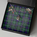 To My Beautiful Soulmate Necklace In Your Eyes I Have Found My Home Clan MacDonald Of The Isles Modern Tartan Crown Pendant Necklace