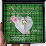 Gift For My Beautiful Girlfriend Necklace Valentine Necklace Clan Boyle Tartan Cross Dancing Necklace Scottish Tartan Jewelry