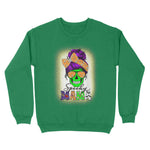 Spooky Mama Messy Bun Skull Halloween Costume Momster One Spooky Mama Messy Bun Bleached Halloween Skull Monster Womens Halloween Sweatshirts, Halloween Sweatshirt Plus Size - Scotstee Shop