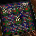 To My Beautiful Soulmate Necklace In Your Eyes I Have Found My Home Clan Chalmers Tartan Wishbone Dancing Necklace
