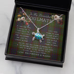 Sea Turtle Necklace To My Beautiful Soulmate Necklace In Your Eyes I Have Found My Home Clan Cunningham Hunting Tartan Blue Turtle Necklace