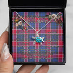 Opal Turtle Necklace - To My Beautiful Soulmate - In Your Eyes I Have Found My Home Clan Graham of Menteith Pink Tartan Forever Love Necklace