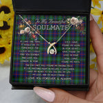 To My Beautiful Soulmate Necklace In Your Eyes I Have Found My Home Clan Campbell Of Cawdor Modern Tartan Wishbone Dancing Necklace