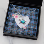 Sea Turtle Necklace Gift for My Beautiful Girlfriend Valentines Necklace Clan MacNeill Of Barra Blue Tartan Blue Turtle Necklace