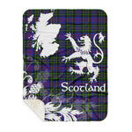 Sherpa Blanket - Tartan Blanket Thistle and Lion Scottish Clan MacCallum of Berwick Plaid Blanket, plaid sherpa blanket queen,purple sherpa blanket,queen sherpa blanket,queen size sherpa blanket,red sherpa blanket,scottish tartan blankets,sherpa blanket,sherpa christmas blanket