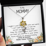 Mommy Necklace, To My Mommy Necklace, Gift For Mom To Be Necklace, Gift For First Time Mom, Expecting Mother Necklace, New Mom Necklace Gift Sunflower Pendant Necklace