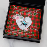 Sea Turtle Necklace Gift for My Beautiful Girlfriend Valentines Necklace Clan Cairns Tartan Blue Turtle Necklace