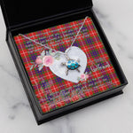 Sea Turtle Necklace Gift for My Beautiful Girlfriend Valentines Necklace Clan Tweedie Red Tartan Blue Turtle Necklace