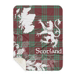 Sherpa Blanket - Tartan Blanket Thistle and Lion Scottish Clan MacGregor Hunting Ancient Plaid Blanket, plaid sherpa blanket queen,purple sherpa blanket,queen sherpa blanket,queen size sherpa blanket,red sherpa blanket,scottish tartan blankets,sherpa blanket,sherpa christmas blanket