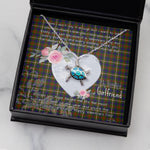 Sea Turtle Necklace Gift for My Beautiful Girlfriend Valentines Necklace Clan Fraser Hunting Tartan Blue Turtle Necklace