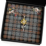 To My Beautiful Soulmate Sunflower Necklace In Your Eyes I Have Found My Home Clan Gunn Weathered Tartan Jewelry For Girlfriend, Tartan Sunflower Pendant Necklace, Scottish Tartan Jewelry, valentine necklace, necklace girlfriend, necklace for wife, cute necklaces for girlfriend, jewelry for girlfriend, to my soulmate necklace, to my future wife necklace