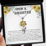 Sunflower Pendant Necklace - Mom Necklace, Mother Daughter Necklace, Gift For Mom, Mom Necklace, Birthday Gift Necklace
