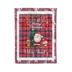 Personalized Gift Tartan Plaid Blanket Clan Udny With Funny Santa Snowman Reindeer Merry Christmas Fleece Blanket, Home Living Room, Plaid Blanket, Tartan Blanket, Scottish Blanket, Buffalo fleece blanket, Christmas Blanket