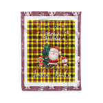 Personalized Gift Tartan Plaid Blanket Clan Jardine Yellow With Funny Santa Snowman Reindeer Merry Christmas Fleece Blanket, Home Living Room, Plaid Blanket, Tartan Blanket, Scottish Blanket, Buffalo fleece blanket, Christmas Blanket