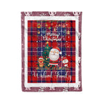 Personalized Gift Tartan Plaid Blanket Clan Wishart With Funny Santa Snowman Reindeer Merry Christmas Fleece Blanket, Home Living Room, Plaid Blanket, Tartan Blanket, Scottish Blanket, Buffalo fleece blanket, Christmas Blanket