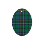 Stewart Hunting Modern Tartan Oval Ornaments, Christmas Tree Ornament, Plaid Christmas Ornaments, Ceramic Oval Christmas Tree Decoration, Tartan Oval Ornaments, Christmas Tree Ornament, Plaid Christmas Ornaments, Ceramic Oval Christmas Tree Decoration