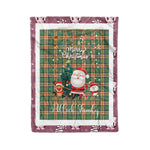 Personalized Gift Tartan Plaid Blanket Clan Pollock Hunting With Funny Santa Snowman Reindeer Merry Christmas Fleece Blanket, Home Living Room, Plaid Blanket, Tartan Blanket, Scottish Blanket, Buffalo fleece blanket, Christmas Blanket